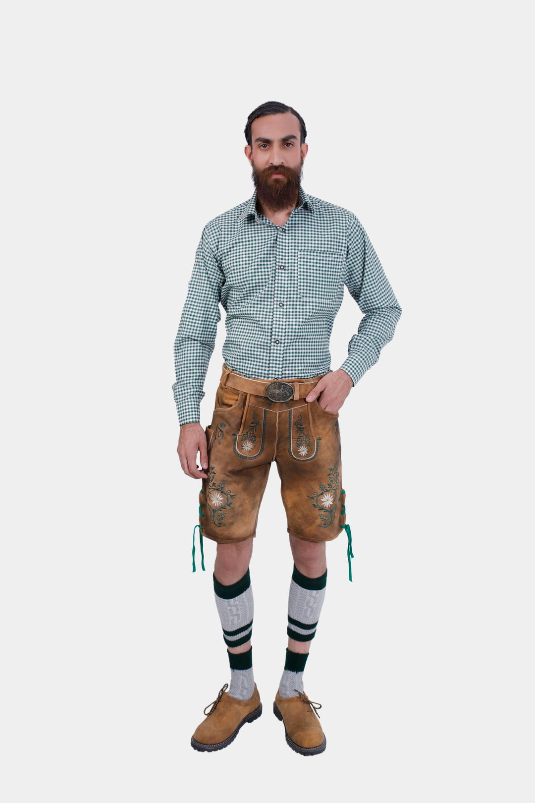 Brown Edelweiss Lederhosen