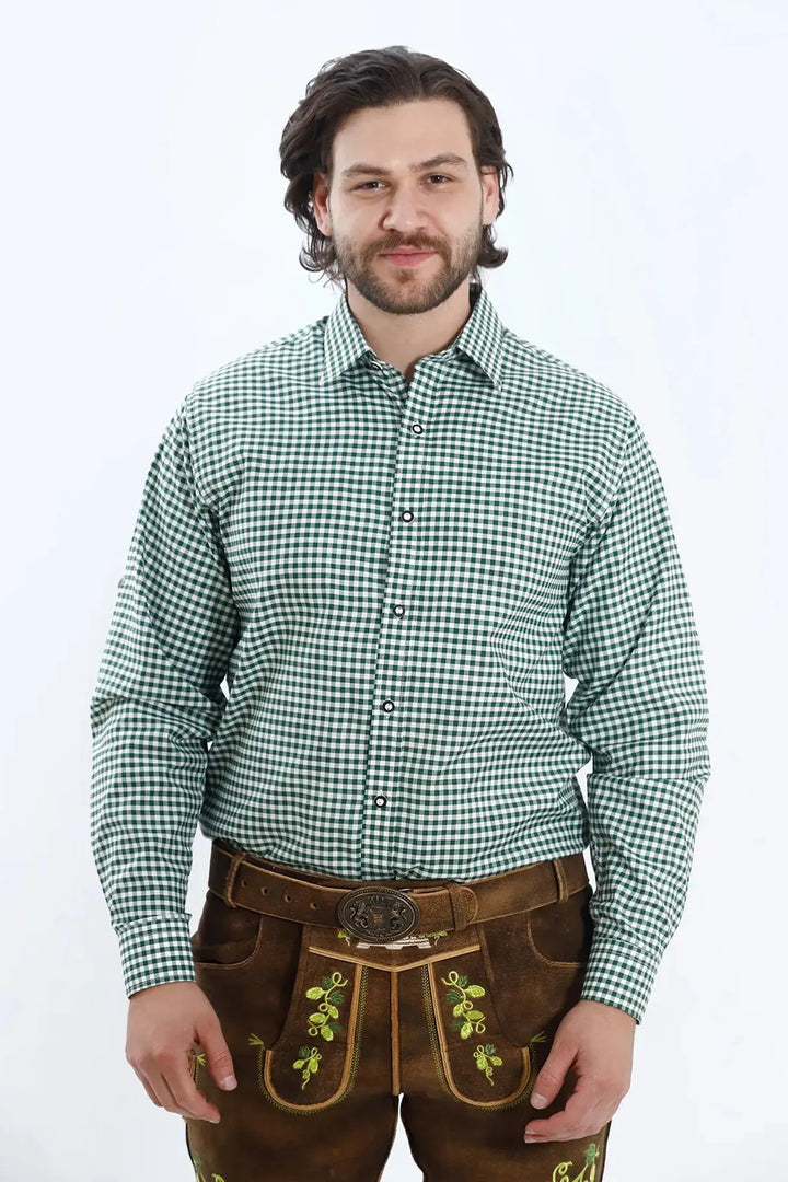 Bavarian Slim Shirt Pine Green