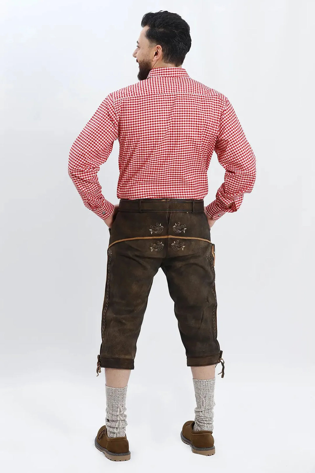 Shirt Small Checkered Dark Red